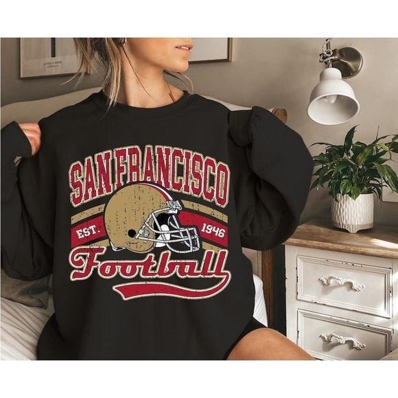 San Francisco Football Sweatshirt 49Ers Sweatshirt Niners Sweatshirt - Picture 1 of 4